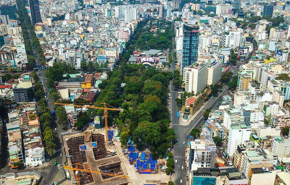 Tổ chức bãi xe tạm tại khu A Công viên 23 tháng 9 phục vụ cho tuyến Metro số 1